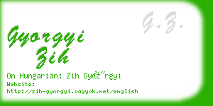 gyorgyi zih business card